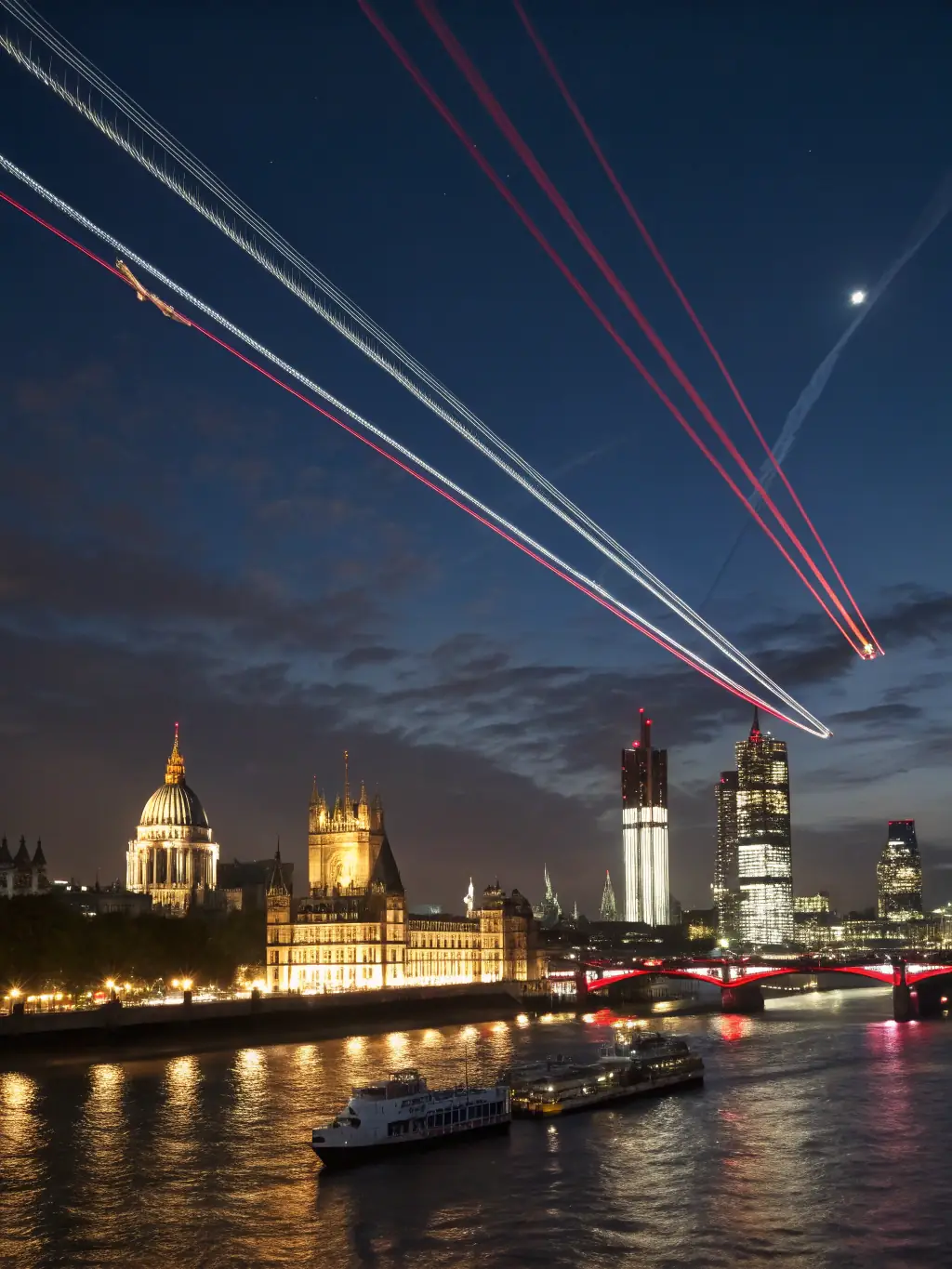 A panoramic view of the London skyline at dusk, highlighting the prime locations of available apartments.
