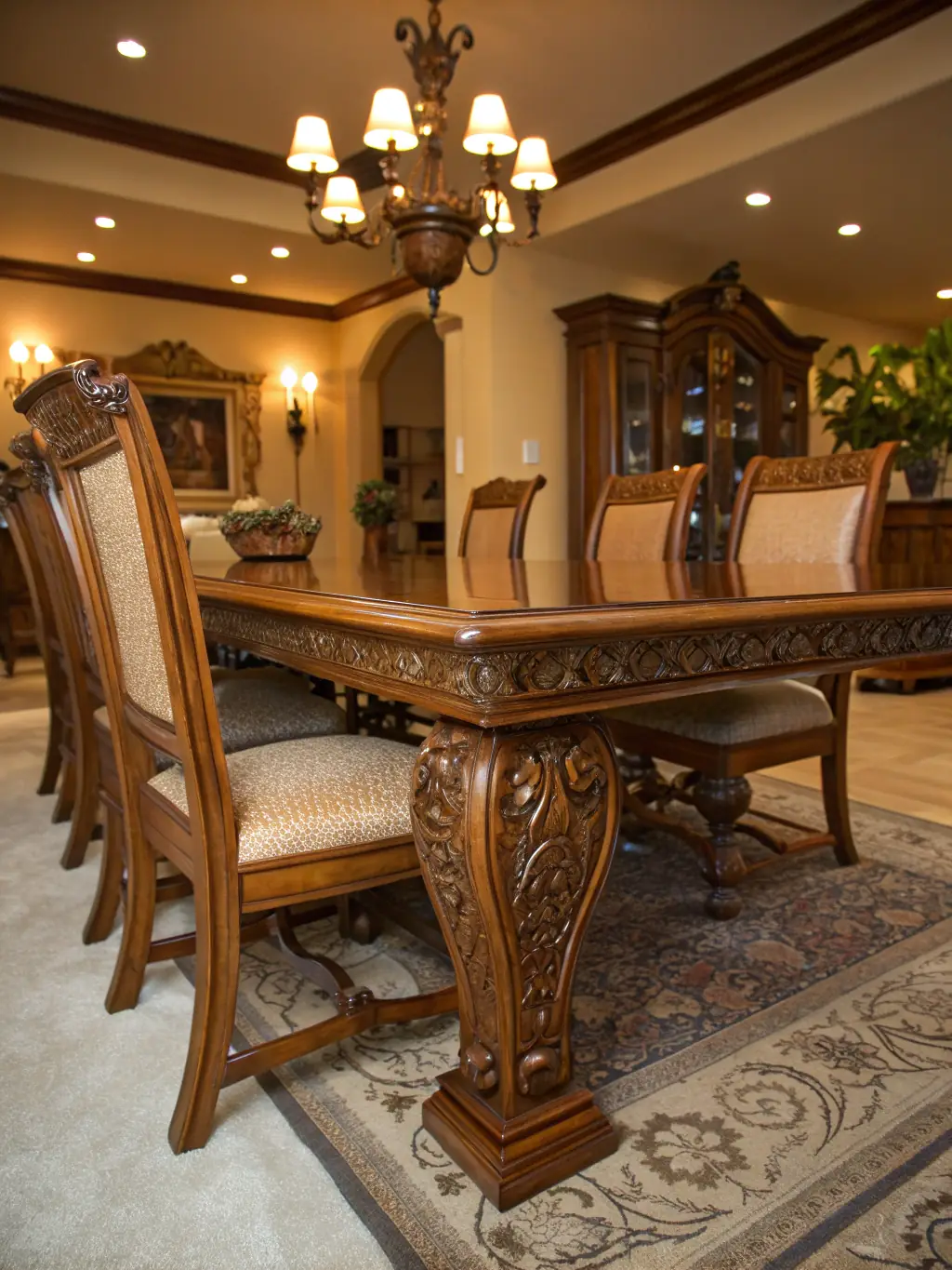 An elegantly set table in a high-end Birmingham restaurant, showcasing gourmet dishes and fine wine. The atmosphere should be sophisticated and intimate, with soft lighting and impeccable service.